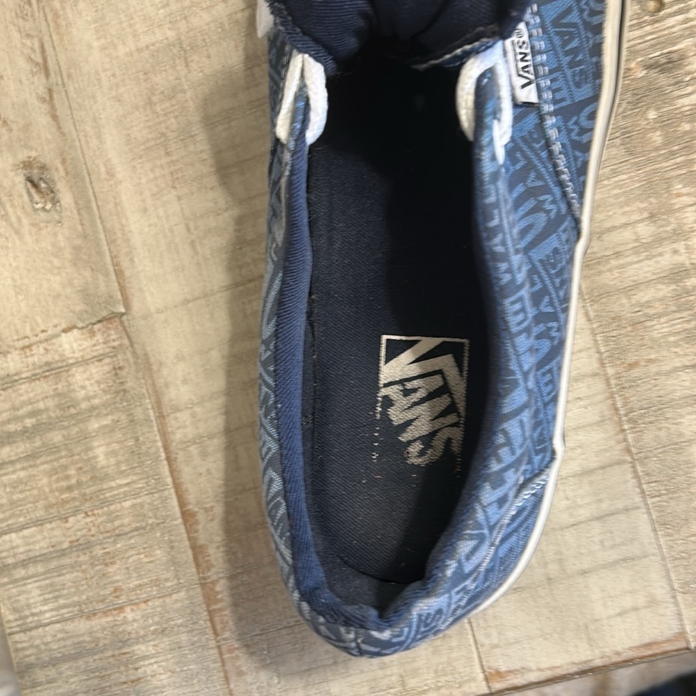 VANS MENS OFF THE WALL, BLUE, SIZE 7.5b, SLIP ON SNEAKERS - Picture 7 of 8